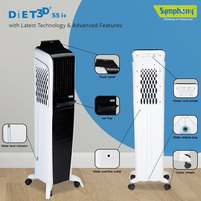 Symphony Diet 3D 55i+ Room Air Cooler - Solenco South Africa